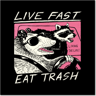 Live Fast! Eat Trash! Posters and Art